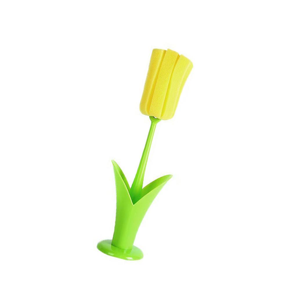 Tulip Shape Cup Cleaning Brush With Detachable Sponge For Deep Scrubbing And Long Handle Design Brush for Kitchen Use