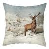Funda De Almohada Con Estampado Navideño De Alce, Decoracin Del Hogar En El Bosque De Nieve, Dormitorio, Sala De Estar, Sof