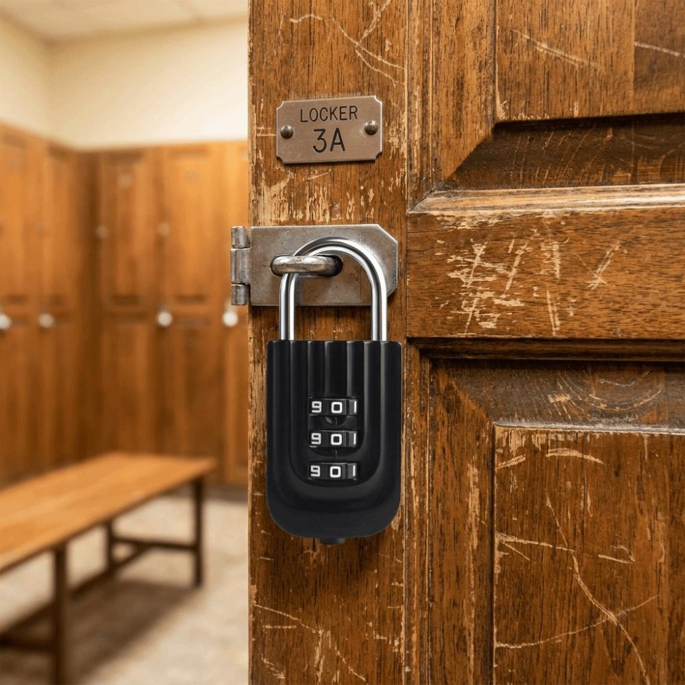 Compact Lightweight Code Lock Electroplated Steel Shackle Padlock Gym Locker