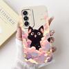 For Samsung Galaxy A17 5G Case SM-A176B Cute Cat Flowers Painted Cover Soft TPU Matte Phone Cases For Samsung A17 A 17 5G Fundas