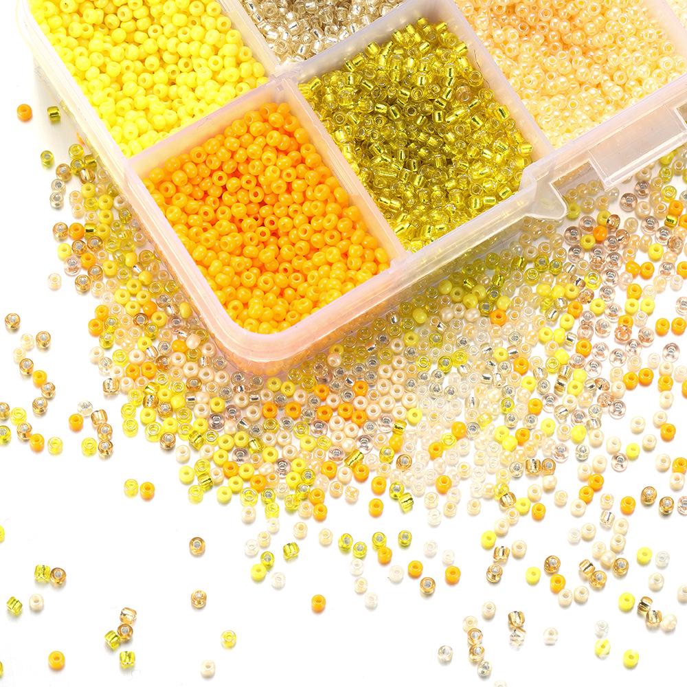 2mm Multi-Color Glass Seed Bead Necklace Set for DIY Bracelets & Embellishments