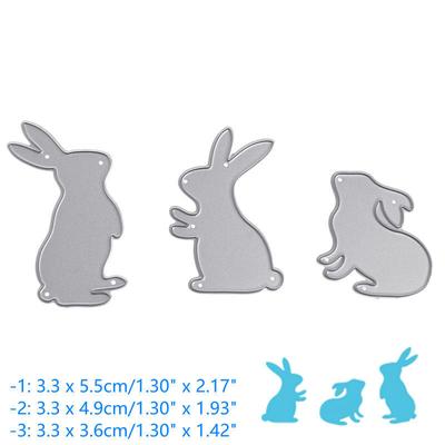 Tier-Kaninchen-Stanzformen, Metallschablone, DIY, Scrapbooking, Album, Papier, Karte, Prägung, Handwerk, gestanzt, Ostern