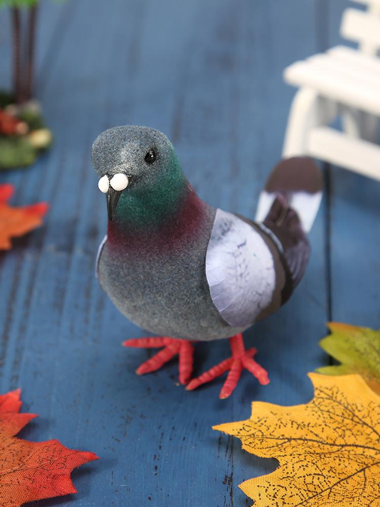 Miniatures Bird Figurines Art Crafts Foam Small Pigeon Artificial Imitation Handmade Beautiful Handcrafts Christmas Decorations