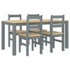 VidaXL Ensemble à manger Panama 5 pcs gris bois de pin massif, ensemble de table à manger, table et chaises de cuisine, 3345180