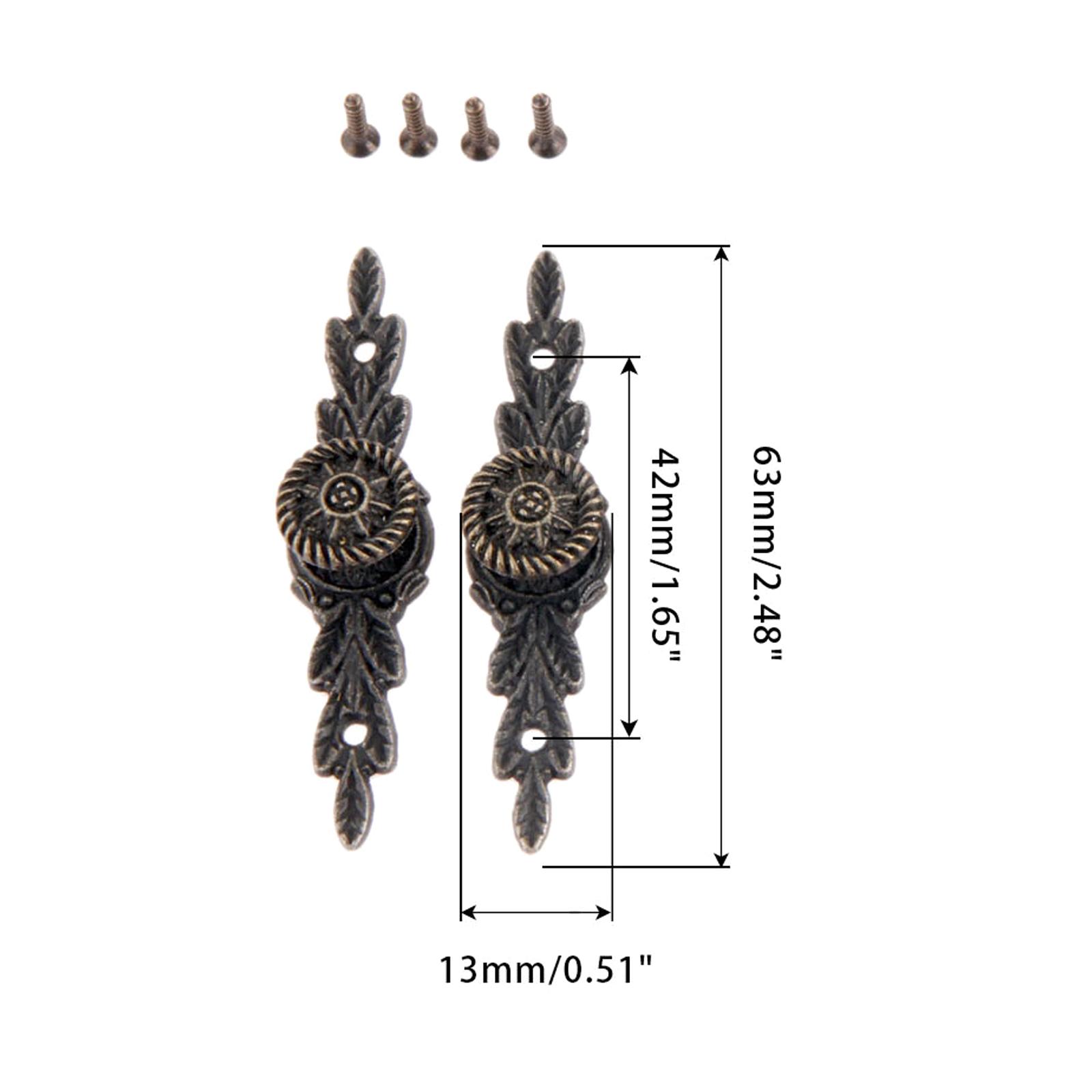 

2 шт. 63/73/83 мм Старовинна Квіткова Меблева Ручка Шухляда Шафа Кухонні Двері Ручка Ручки зі Сплаву Ручки для Дерев яної Коробки З Гвинтами