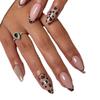 Mandelform Leopardendruck French Edge Tragbare Nagelkunstspitzen - 24 Stück Bestseller