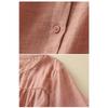 Cotton and Linen Shirt Thin Top Loose and Slimming Three-quarter Sleeve Solid Color Cardigan