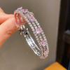 Silver Heartshaped Diamondembedded Minimalist Jewelry For Elegant Occasions