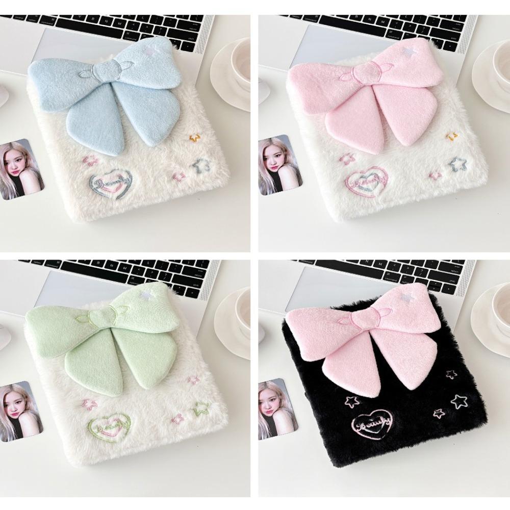Plush Photocard Collection Book 3D Bowknot Photocard Binder For Kpop Idol Photocards