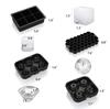 Diamond & Round Ice Cube Tray Set: 37-Grid Honeycomb and 6-Hole Sphere Mold