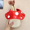 1/2pcs Creative Mushroom Shape Storage Box Cute Plastic Home Bathroom Makeup Brush Bottle Holder Office Desk Pen Organizer