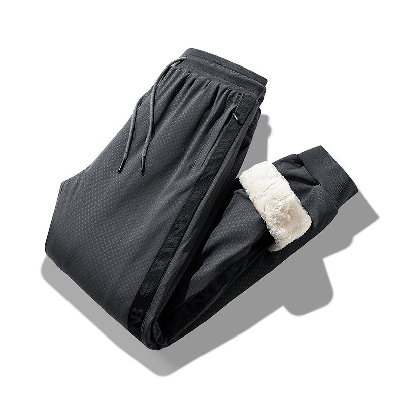 

Мужские повседневные теплые брюки для осени и зимы, ветрозащитные, больших размеров, хлопковые брюки с плюшевой подкладкой, утолщенные, из овечьей шерсти, спортивные брюки для мужчин 7XL