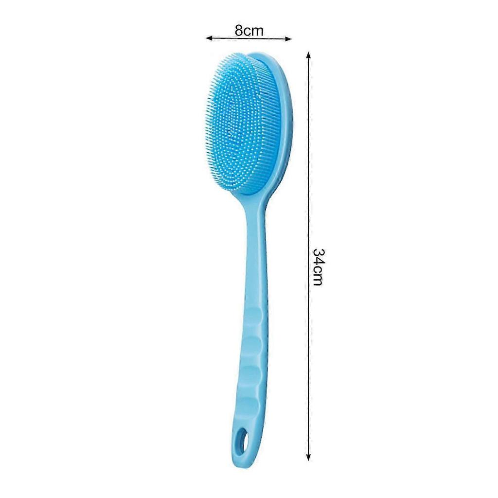 Silicone Body Scrubber Exfoliator with Handle Gentle Back Bath Brush Deep Cleansing Bath Brush Promote Blood Circulation Shower Loofah for Shower