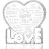 H&D HYALINE & DORA 15 Year 15th Wedding Anniversary Paperweight, Crystal Sculpture Keepsake Gifts, Personalized Crystal Engraved Heart Marriage