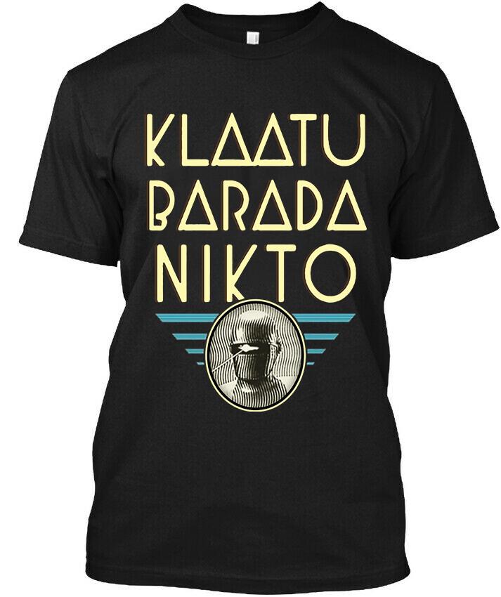 NEU! Beliebtes Klaatu Barada Nikto Der Tag, an dem die Erde stillstand Logo T-Shirt Größe S-4XL Unisex T-Shirt