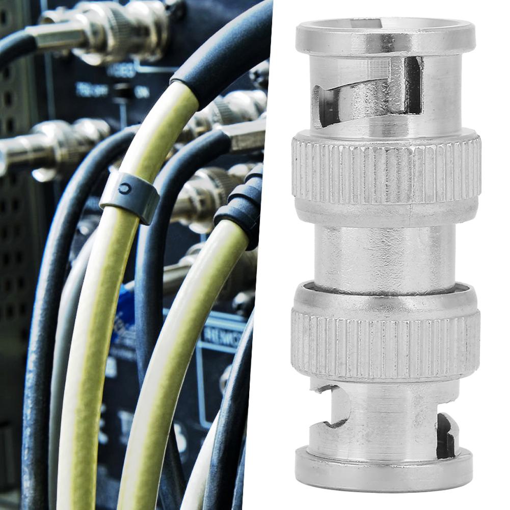 2pcs BNC Male to BNC Male M M Coaxial Connector RF Adapter for CCTV Security Camera