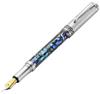 Xezo Maestro Fountain Medium Paua Chrome Limited Serial Pen, Nib, Shell, Plated, Handmade, Edition, Numbered.