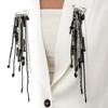 1 Peça Broche Multifuncional de Luxo Discreto com Borla de Miçangas Presentes Elegância de Liga Exquisita Borla Leve Fivela Fixa Terno