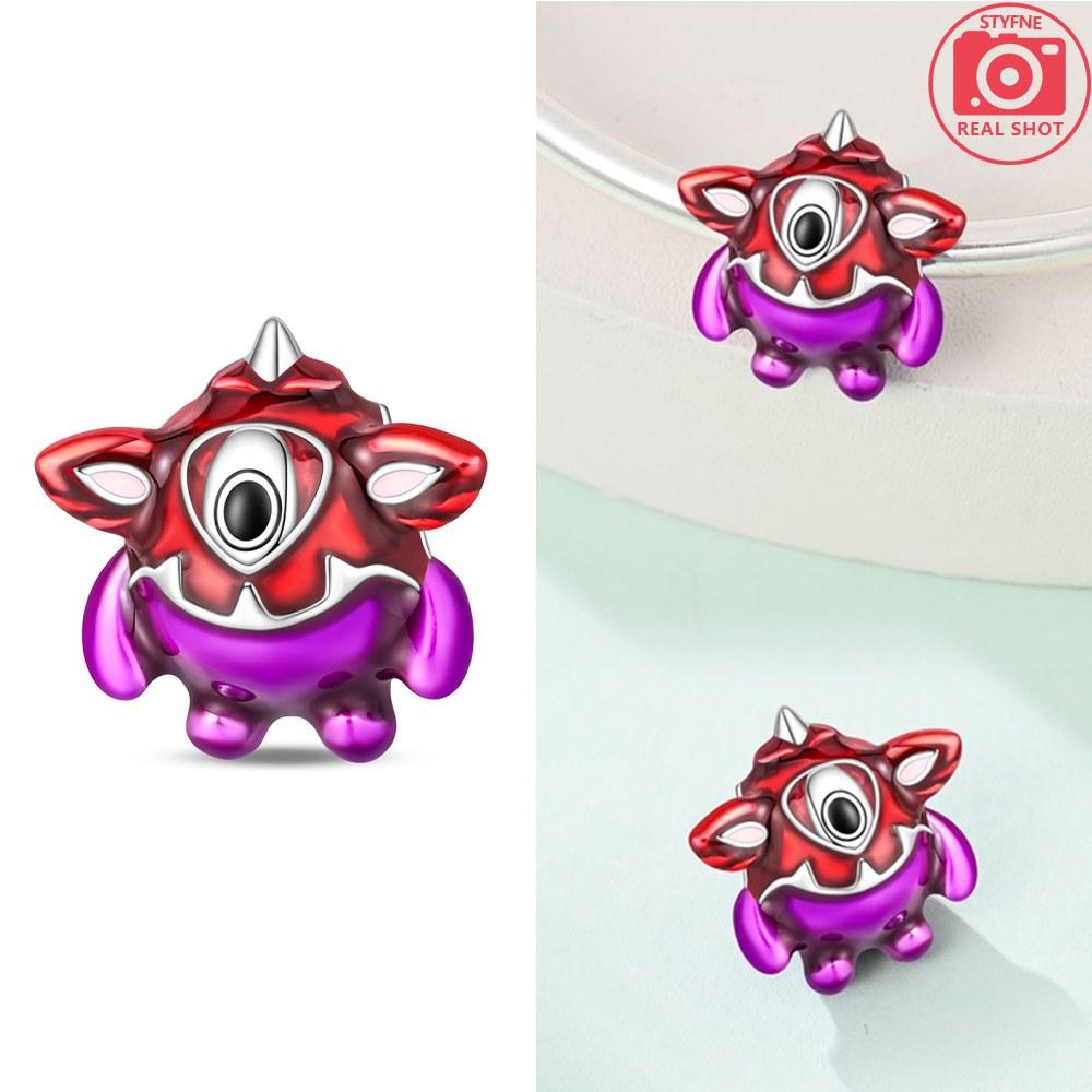 Charms Plata Copper Colors Cute Little Monster Bead Fit Original Bracelet Diy Fine Jewelry Gift For Women