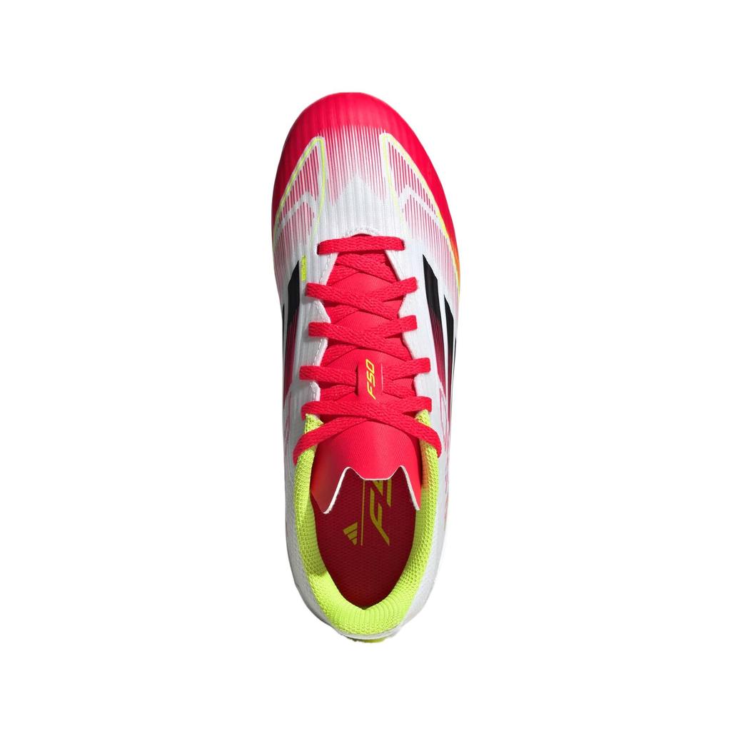 Adidas F50 League Comfortable Durable Non-Slip Wear-Resistant Breathable Support Low-Top Kids Soccer Shoes Kids Soccer Shoes White Red Black IE3752