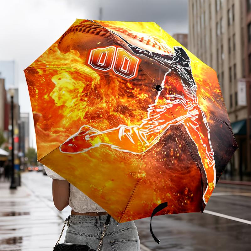 Baseball Fire Power Umbrella 8-Frame for Travel, camping, Casual Lightweight Portable Umbrella, Essential for every family Holidays Gift
