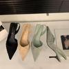 Fashion Fashion Summer New Women Pointed Toe Sandals Woman Pumps Sexy Thin High Heels Sandals Slingback Party Prom Mules Shoes