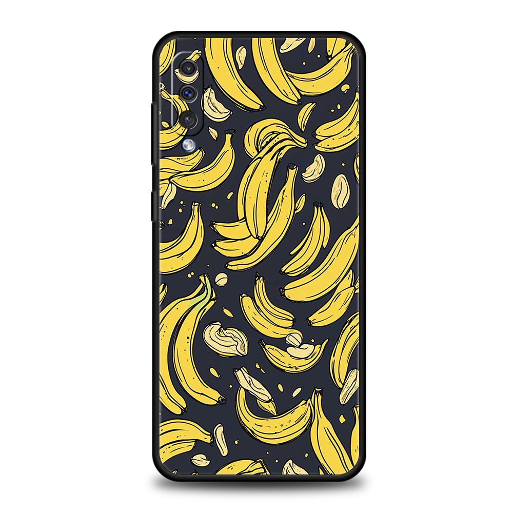 Phone Case for Samsung Galaxy A56 A36 A26 A06 A16 A24 A36 A54 A14 A42 A22 A20 A12 A10 5G Soft TPU Shell Funny Bite Apple Banana