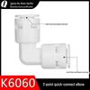 Water Purifier Quick Connect Elbow & Tee 3-to-2 Adapter, Card-Free Connector