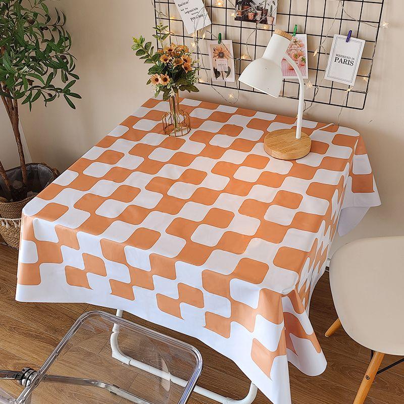 Tablecloth Waterproof, Oil-Proof And Scald-Resistant, Disposable Pvc High-End Sense Light Luxury Simple Table Cloth Coffee Table Cushion