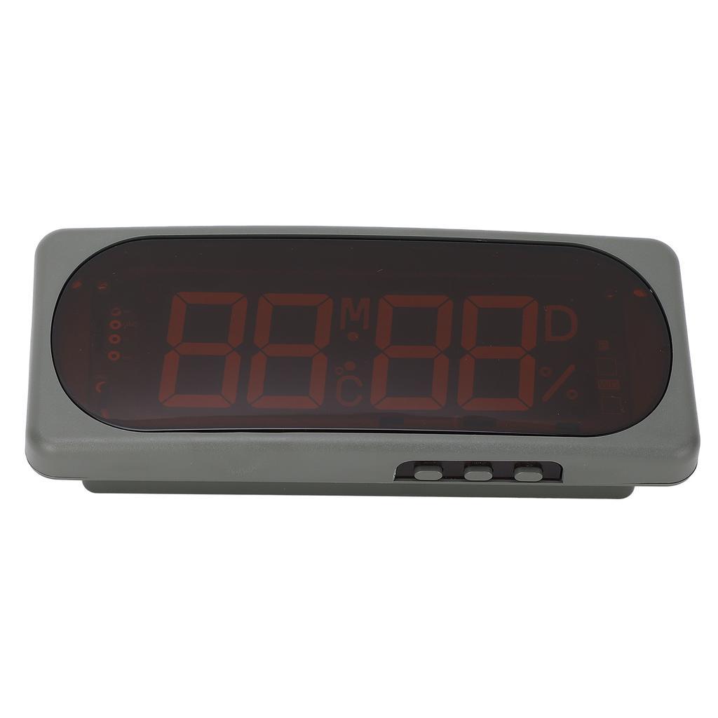 Electronic Clock Car Digital Temperature Humidity Year Month Day Time Display Hygrothermograph DC24V