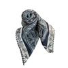 Elegant Silk Wool Double-Sided Hand-Rolled Scarf: 110cm Versatile Square Shawl