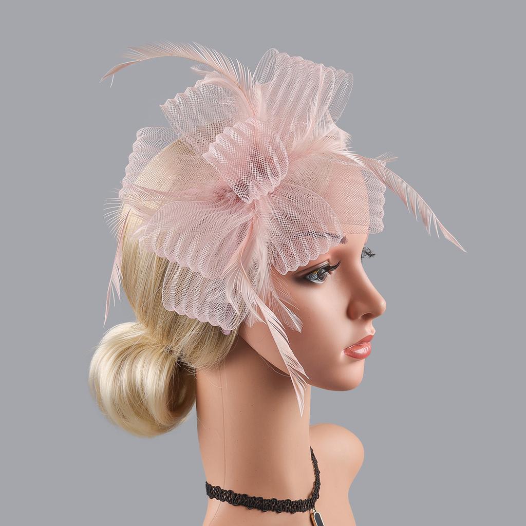 New British retro gift hat mesh bridal headgear hairpin headband women's dinner dress matching accessories