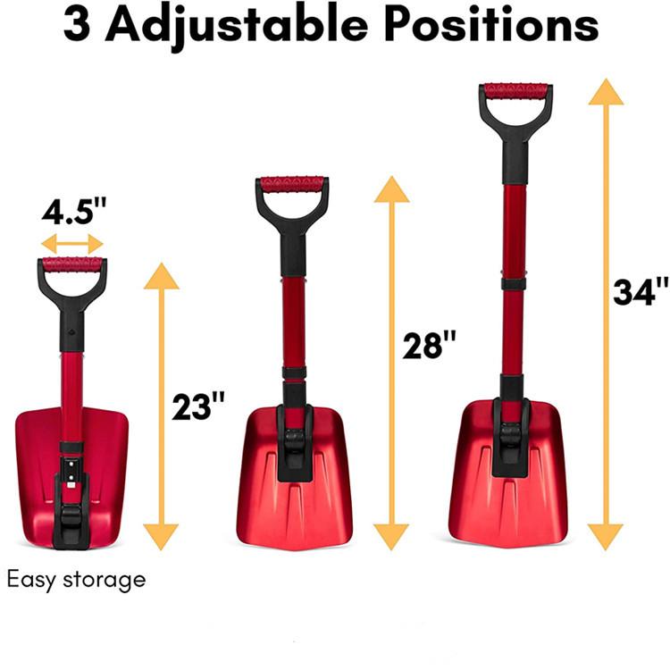 Portable multifunctional mountaineering camping shovel aluminum alloy shovel foldable snow shovel