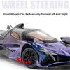 1/24 Scale Apollo EVO Alloy Sports Car Model Metal Diecast Miniature Toy with Pull Back Sound Light Vehicles Boys Birthday Gift