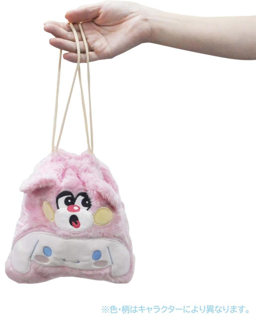 Skater Boa Drawstring Kuromi and x Bag, Sanrio, 25.5 20cm, ZKT1-A