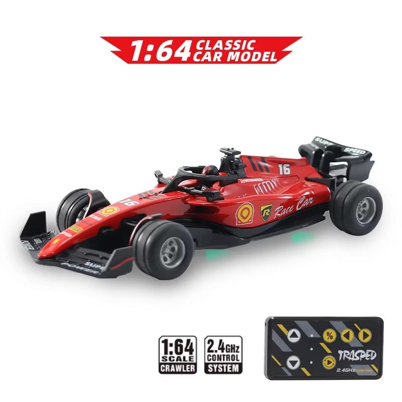 Non-Toxic 1/64 Desktop Rc Drift Racing Car Mini 2.4G Alloy Remote Control Car With Light Adjustable Speed Cars Toy For Children Adult Gift