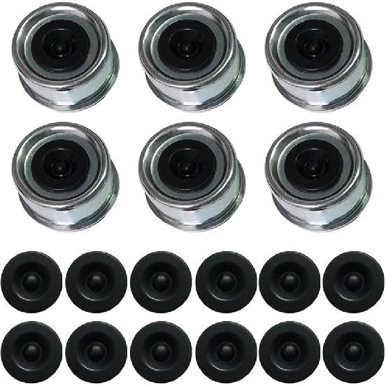 12Pcs Rubber Grease Plugs Hub Dust Cap, Trailer Hub Bearing Dust Caps, Trailer Axle Wheel Hub Cap For Trailer Dexter Lube RV Camper