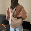 Women's Sporty Oxford Canvas Crossbody Bag - Large Capacity, Solid Color, Fashionable Dumpling Style
