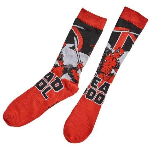 Marvel Comics Deadpool Mens Licensed Crew Socks New S