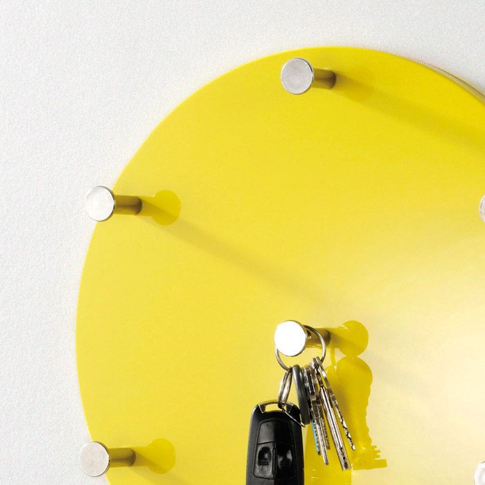 Patère Murale Ronde "Kely" 35cm Jaune