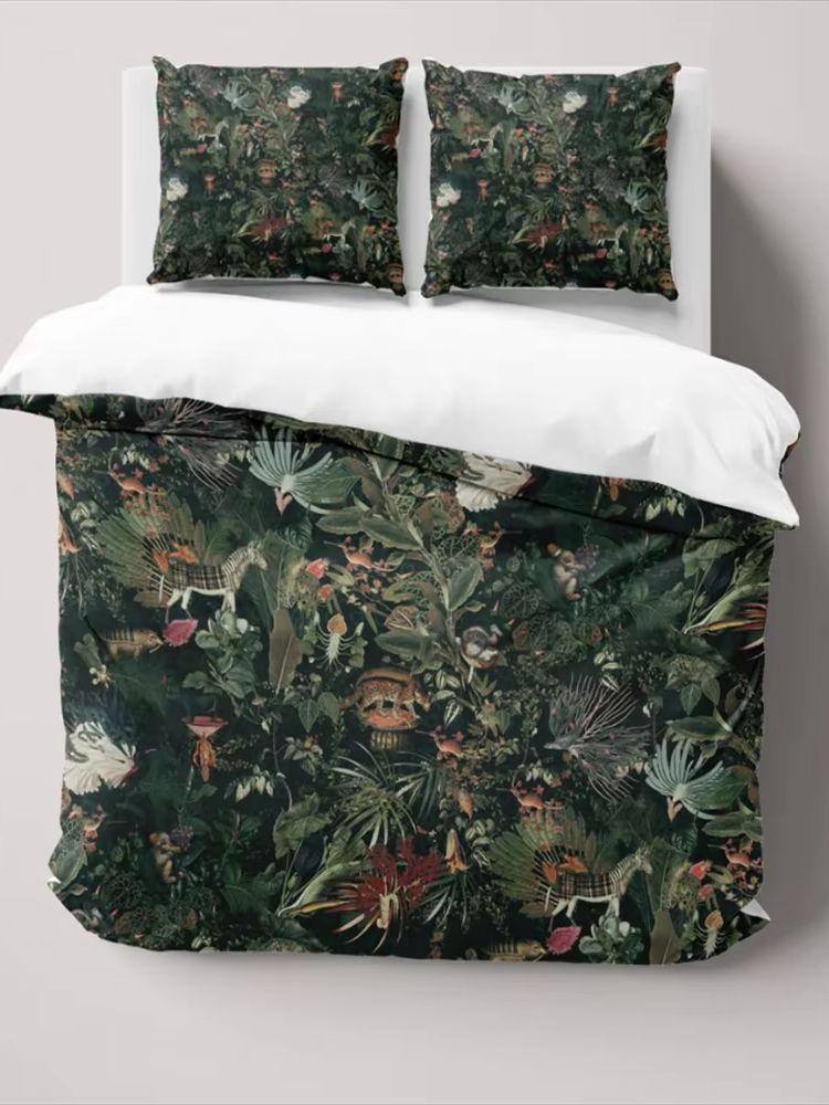 

Комплект постельного белья «Лес и дикие животные», комплект постельного белья «Природа и растения», пододеяльник «Цветочные животные», односпальная кровать «Двуспальная кровать размера «queen-size» EU Single135x200cm