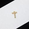 Copper-Plated Gold Micro-Inlaid Diamond English Letter Pendant: 26 Charm Options for Necklaces or Earrings