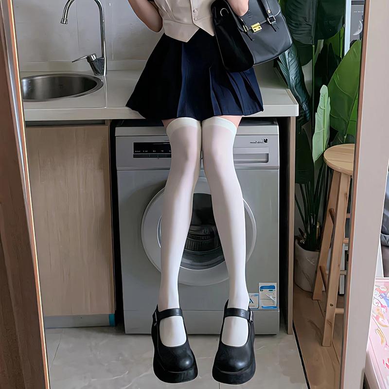 1/2pairs Sweet Over Knee Long Socks Women Girs Sexy Nylon Calf Socks Thigh High Stockings Legging JK Lolita Cosplay Tights