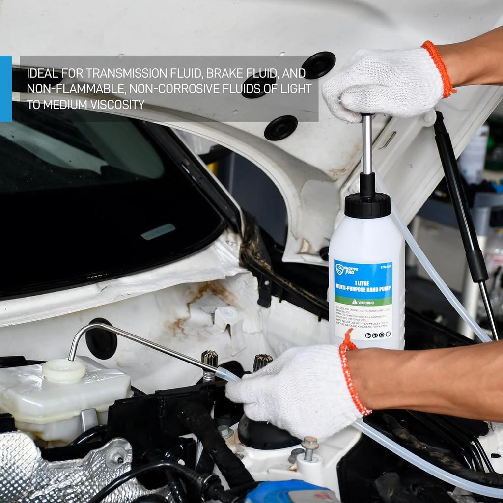 1.05 Quart / 1 Liter Multi-Purpose Oil Pump, Hand Fluid Transfer Pump For Engine, Transmission And Gear Oils, Precision Fluid Dispensing In Tight