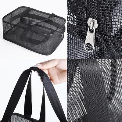 Bathroom Shower Organizer Tote Bag Easily Carry Bathroom Carry Tote Mesh Shower Quick Dry Shower Storage Bag Mesh Shower Bag