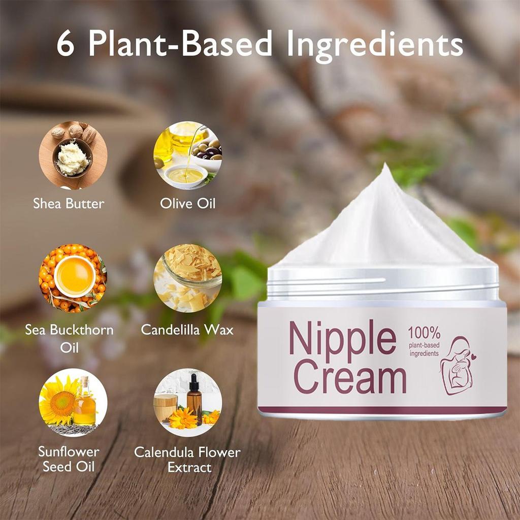 Nipple Cream with Pure Natural Plant-based Ingredients Nourishes the Skin with Gentle Hydration and Moisturizing Moisturizer