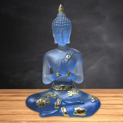 Reçine Buda Heykelcikleri Süsleme Tayland Buda Heykeli Tapınak Dekorasyonları Buda Heykelleri Taklit Oturma Odası Cam Dekorasyonları