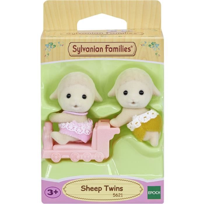 Mini-univers - SYLVANIAN FAMILIES - Les jumeaux mouton - Mixte - 3 ans - Beige - Vert
