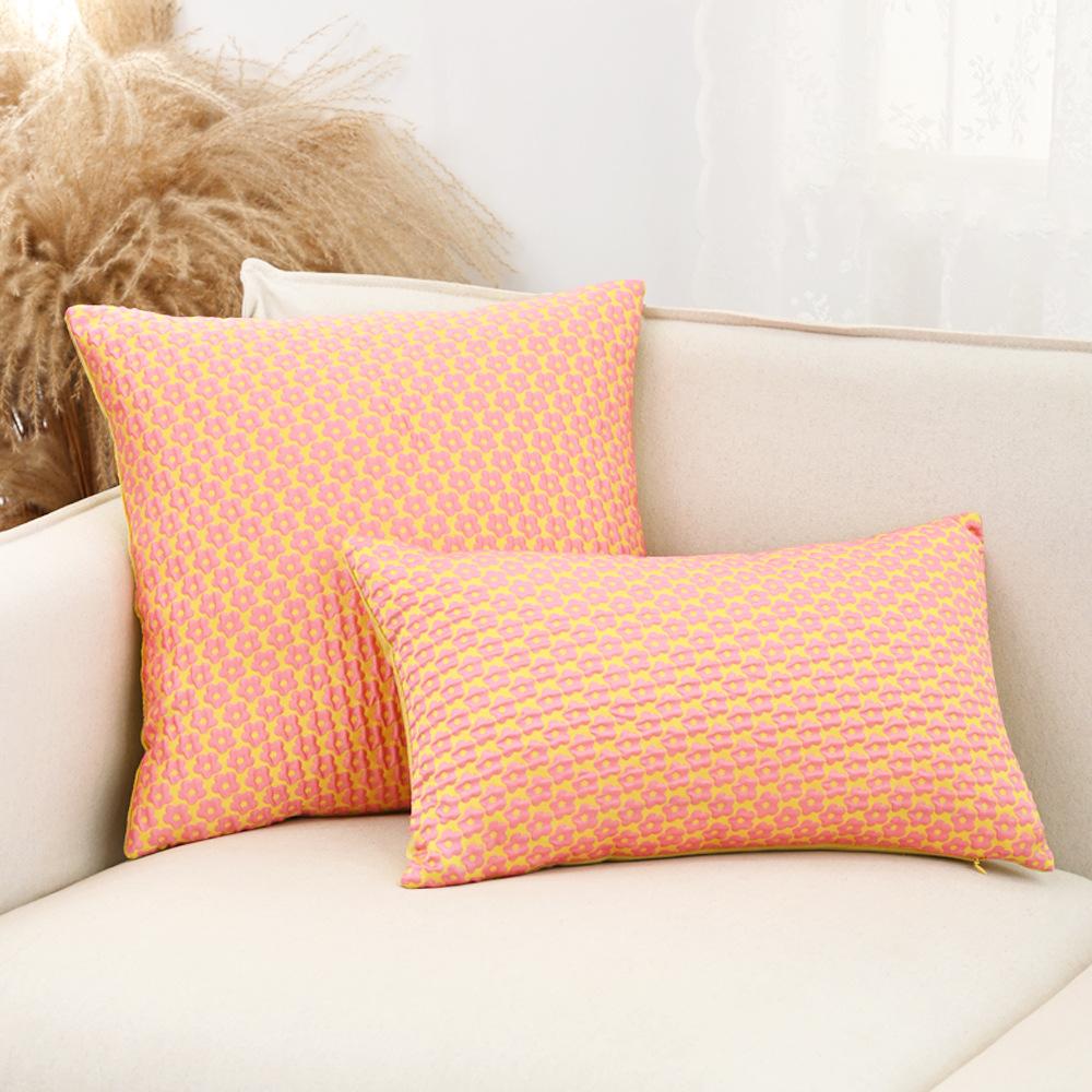 

Retro American Jacquard Flower Throw Pillowcase Funda Cogines De 45X45 Decoration Home Living Room Sofa Pillow Cushion Covers 30x50cm
