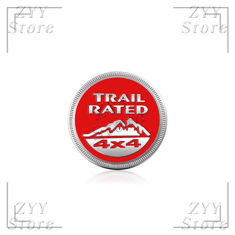 3D Metall Auto Kühlergrill Emblem 4X4 TRAIL RATED Logo Karosserie Aufkleber Auto Abzeichen Aufkleber Zubehör